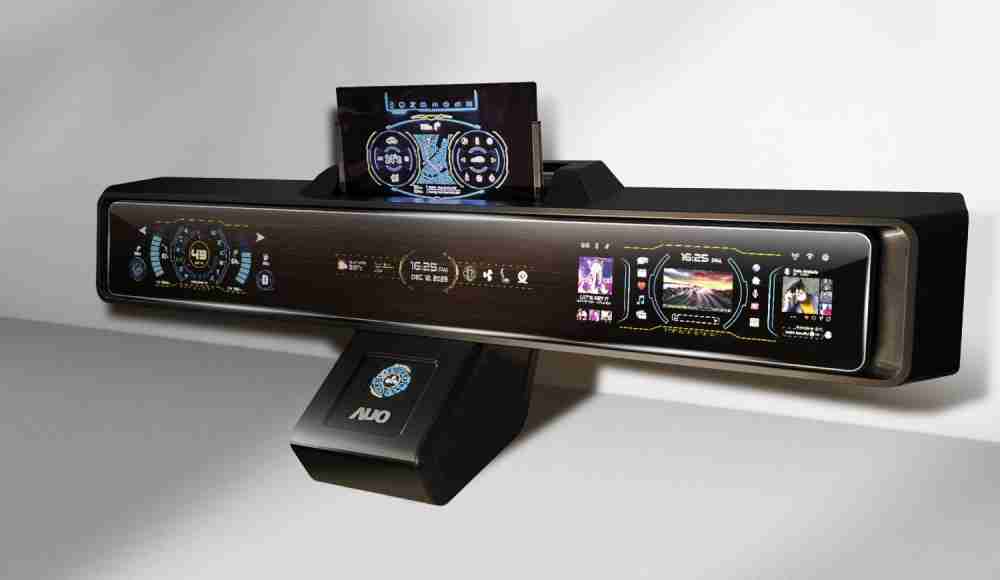 赏金国际Micro LED沉浸式车舱显示方案结合 可卷式、、可伸缩的Micro LED应用并可呈现不同的质感纹路，，展现人性化设计