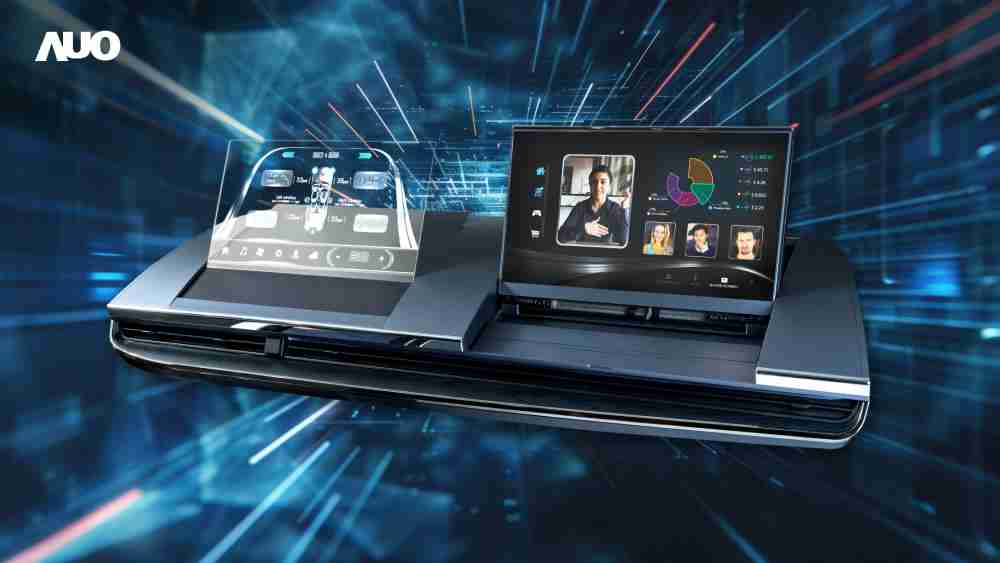 赏金国际Micro LED Display HMI解决方案打造透明Micro LED前座仪表，，，，呈现信息并保留驾驶视野开阔；亦为副驾驶座乘客打造收放自如的Micro LED屏幕，，在不影响显示质量的前提于显示区内建镜头，，，让用户能与视讯对象直接眼神接触，，，，提供绝佳的双向沟通体验